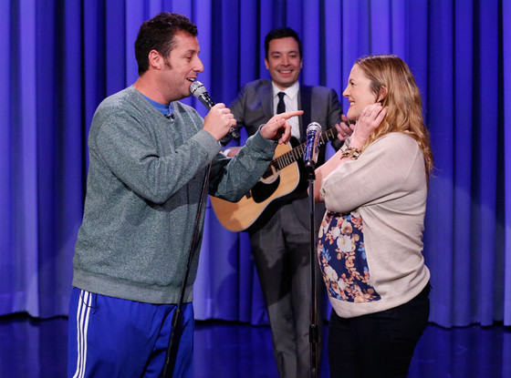 Drew Barrymore, Adam Sandler, Jimmy Fallon, Tonight Show Drew Barrymore, Adam Sandler, Jimmy Fallon, Tonight Show